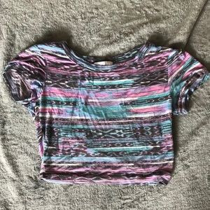 ✰ Colorful cropped t shirt